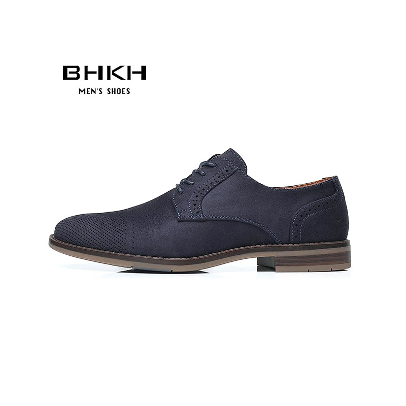 BHKH Men’s Textile Sneakers – Breathable Lace-Up for Office & Walking