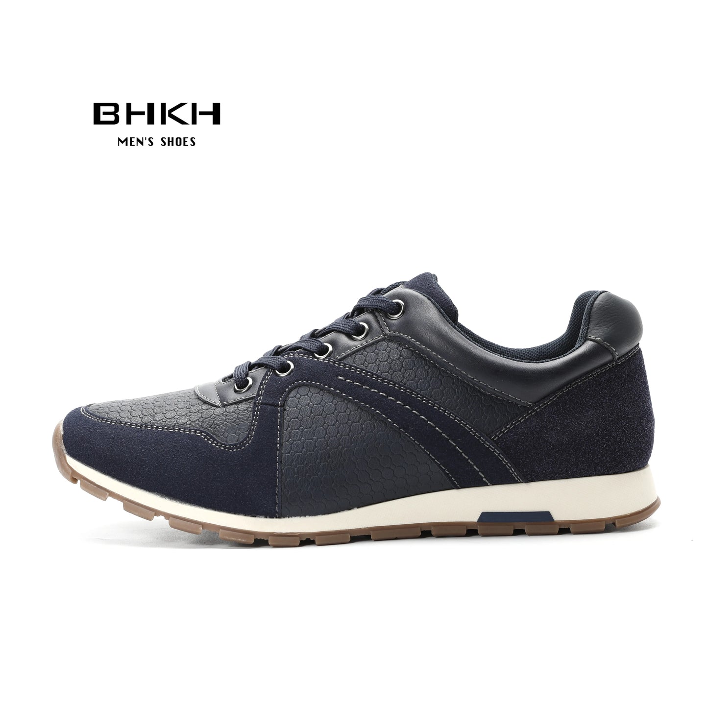 BHKH Men’s Leather Trainers – Comfortable Sneakers for Walking
