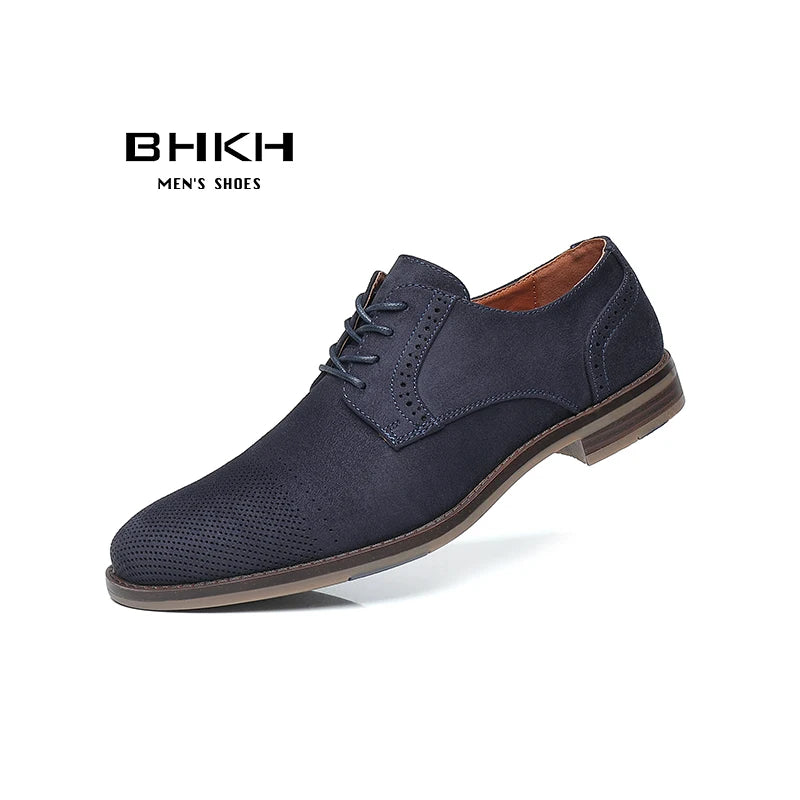 BHKH Men’s Textile Sneakers – Breathable Lace-Up for Office & Walking