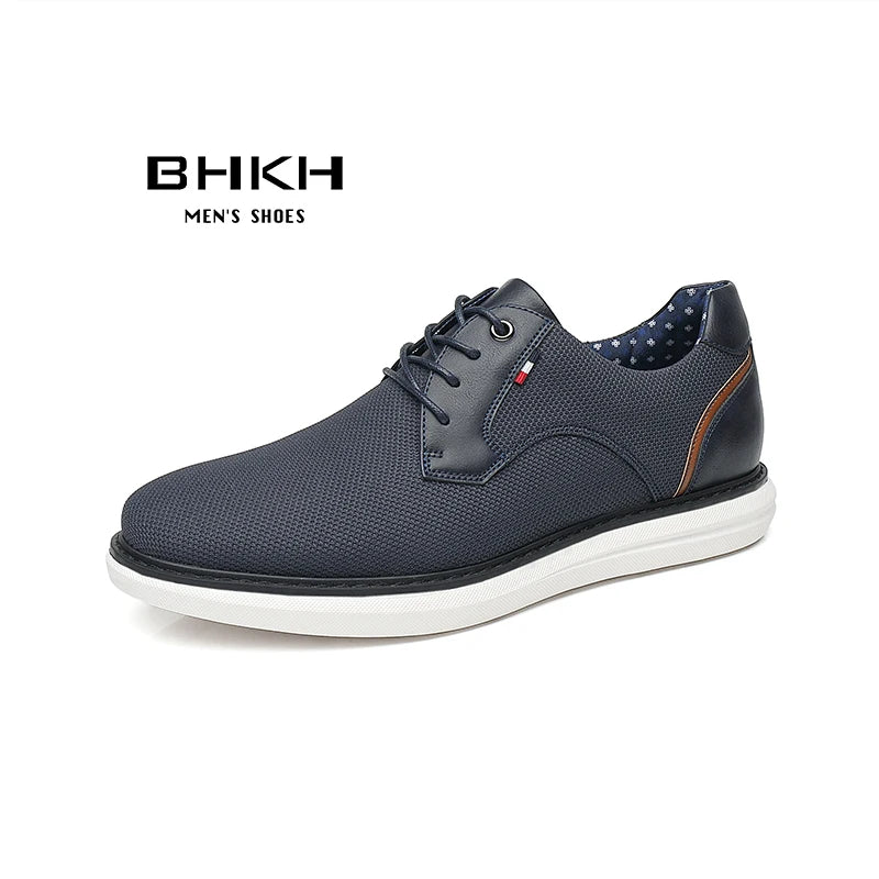 BHKH Men’s Casual Dress Shoes – Comfortable Lace-Up for Business Style