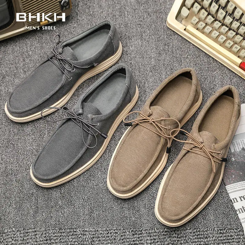 BHKH Men’s Suede Loafers – Comfortable Spring & Summer Casual Shoes