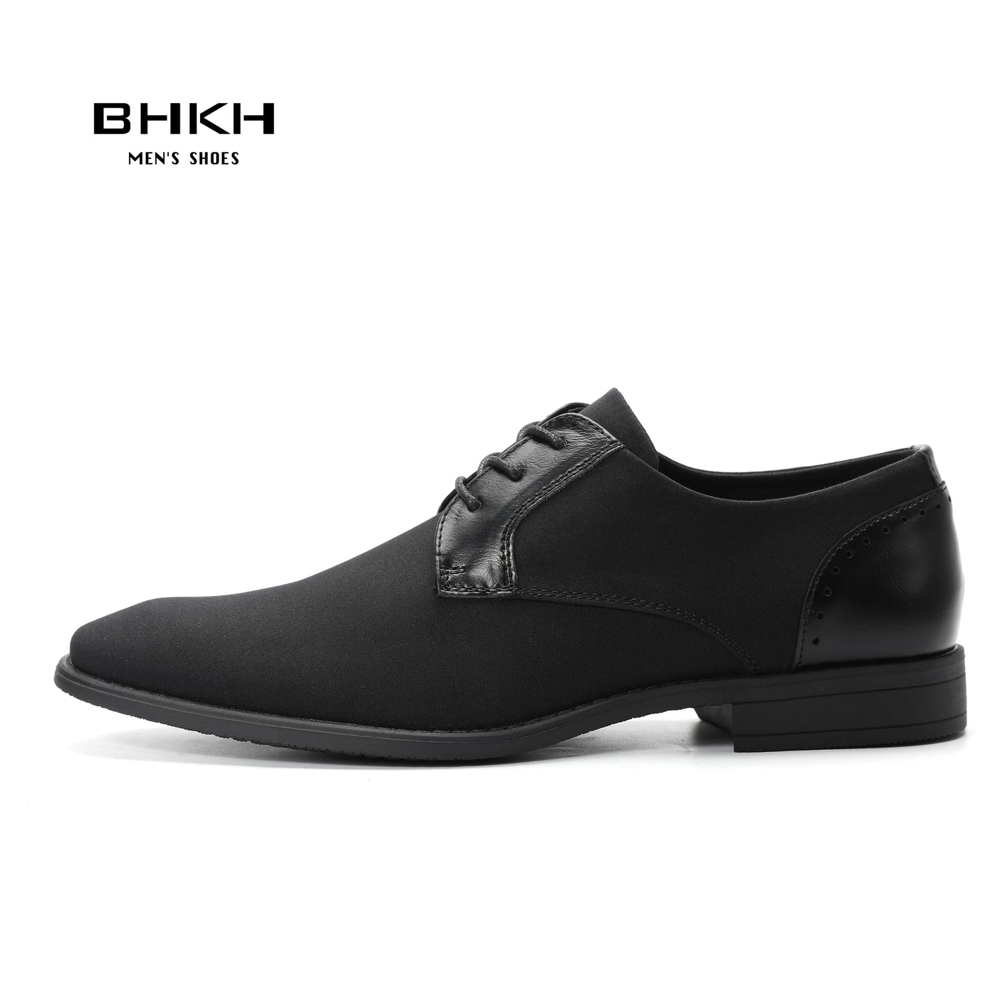 BHKH Men’s Lace-Up Dress Shoes – Black Classic for Business & Office