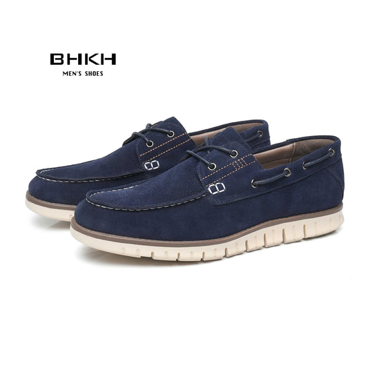 BHKH Men’s Leather Loafers – Smart-Casual Autumn Office Shoes