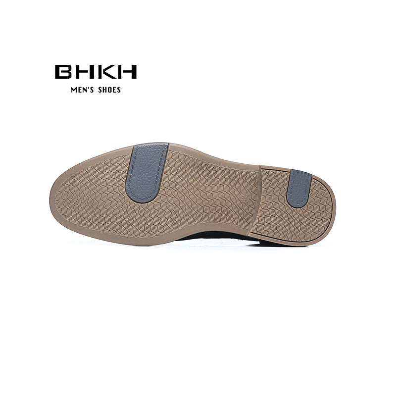 BHKH Men’s Textile Sneakers – Breathable Lace-Up for Office & Walking