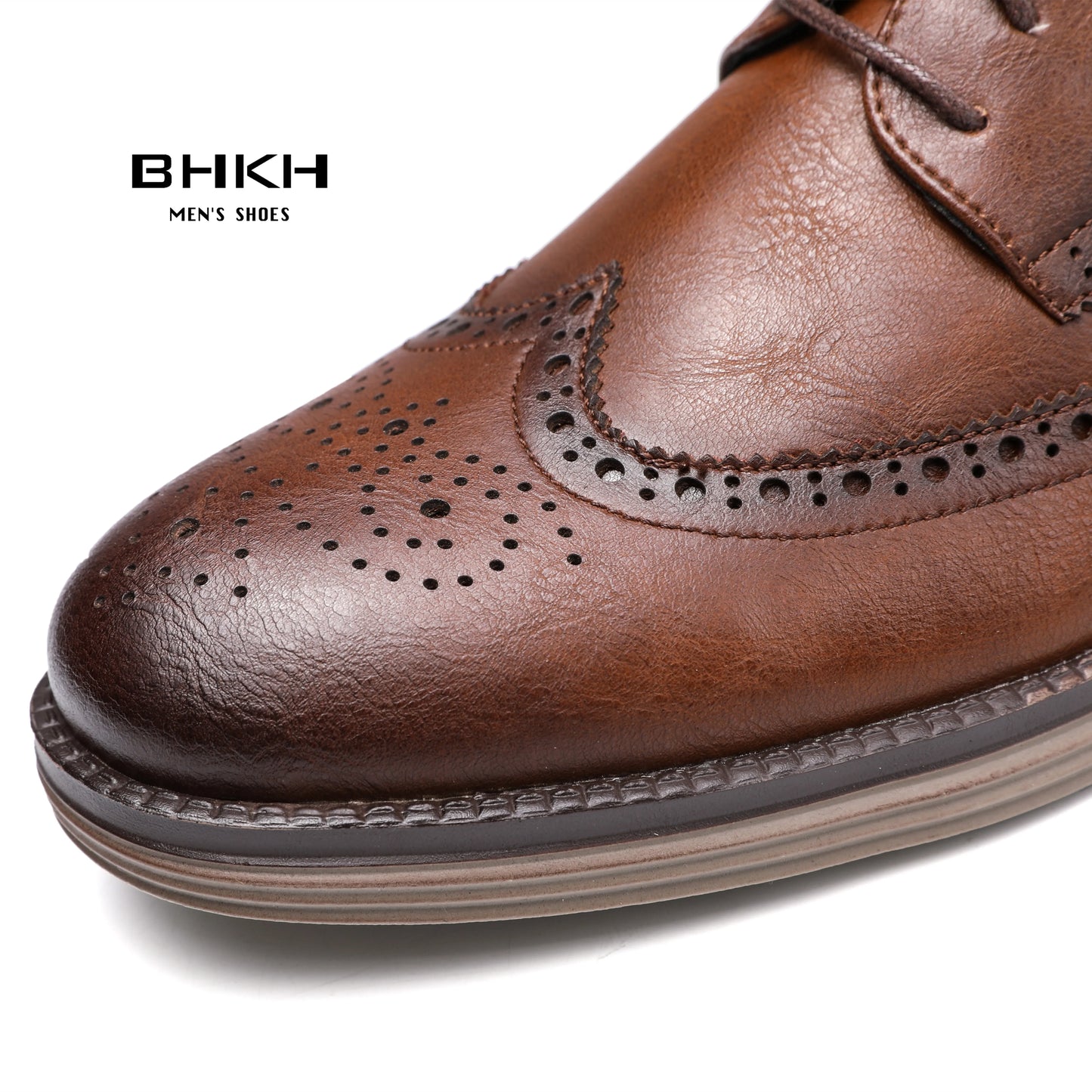 BHKH Men’s Leather Dress Shoes – Classic Lace-Up for Business & Office