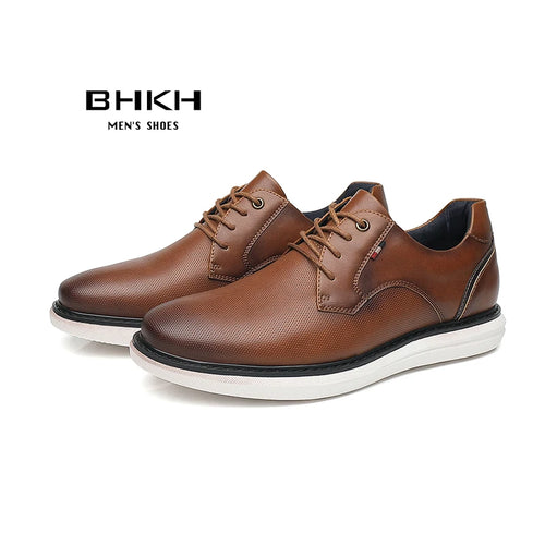 BHKH Men’s Casual Dress Shoes – Comfortable Lace-Up for Business Style