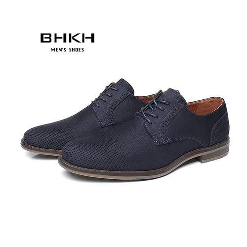 BHKH Men’s Textile Sneakers – Breathable Lace-Up for Office & Walking