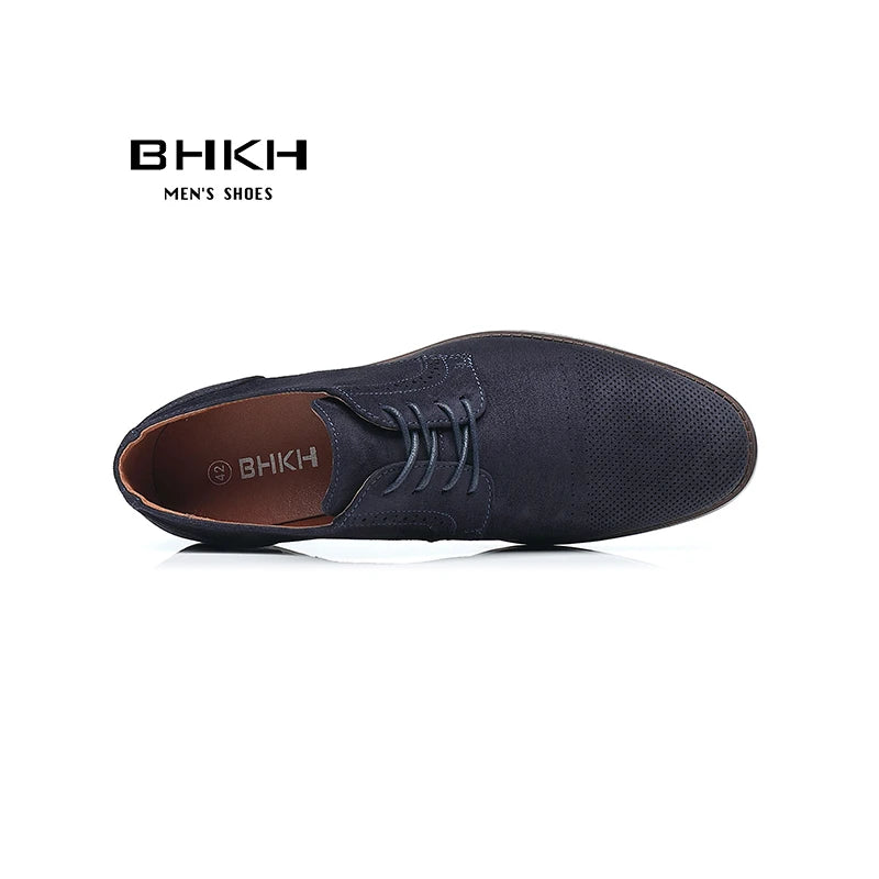 BHKH Men’s Textile Sneakers – Breathable Lace-Up for Office & Walking