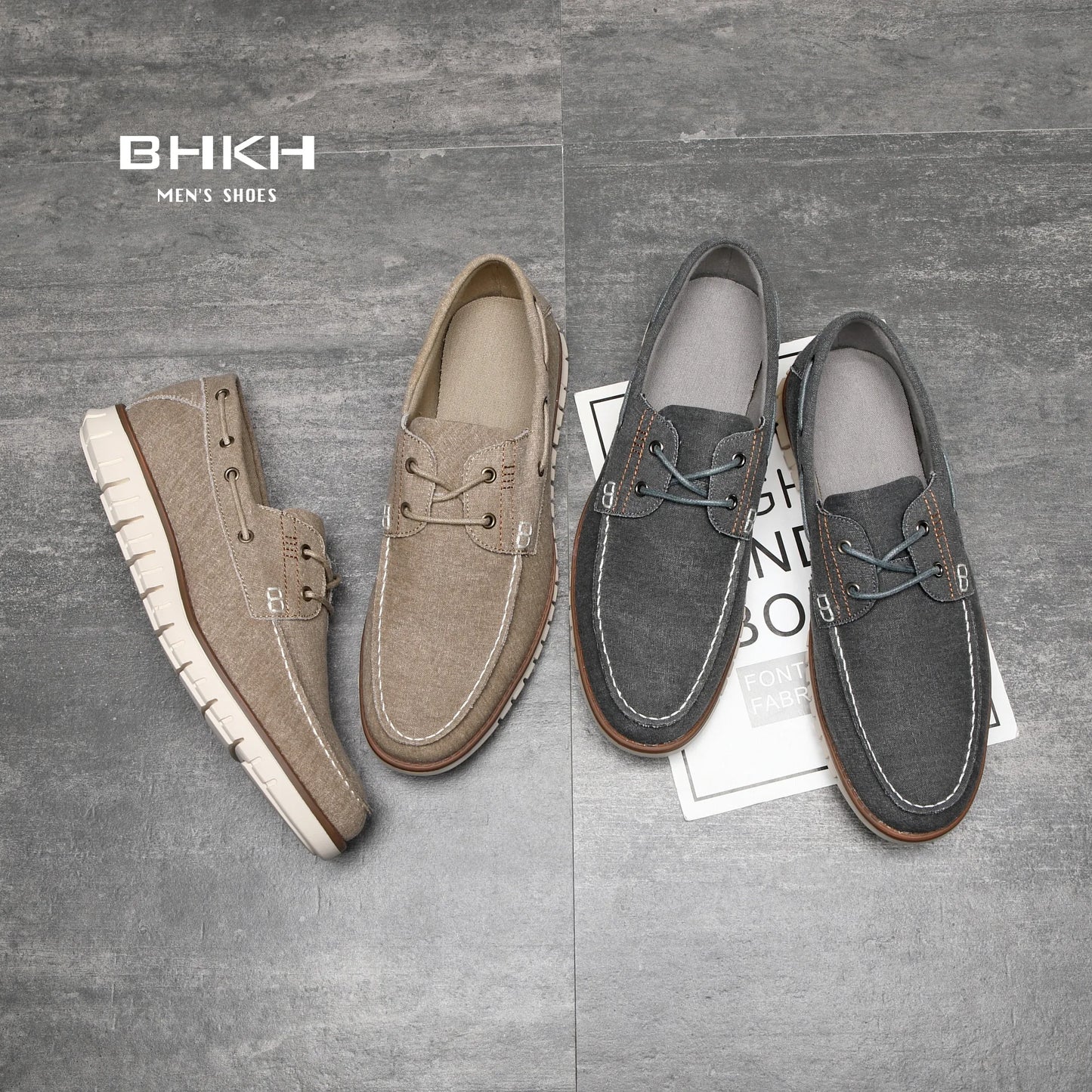 BHKH Men’s Canvas Loafers – Comfortable Smart-Casual Autumn Shoes