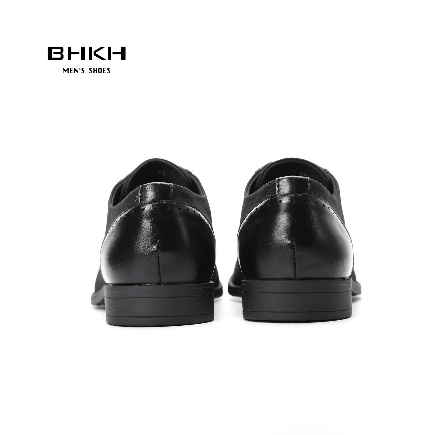 BHKH Men’s Lace-Up Dress Shoes – Black Classic for Business & Office