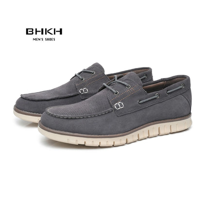 BHKH Men’s Leather Loafers – Smart-Casual Autumn Office Shoes