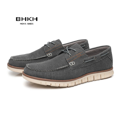 BHKH Men’s Canvas Loafers – Comfortable Smart-Casual Autumn Shoes
