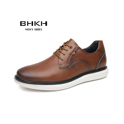 BHKH Men’s Casual Dress Shoes – Comfortable Lace-Up for Business Style