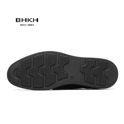 BHKH Men’s Leather Dress Shoes – Lightweight Lace-Up for Business & Office