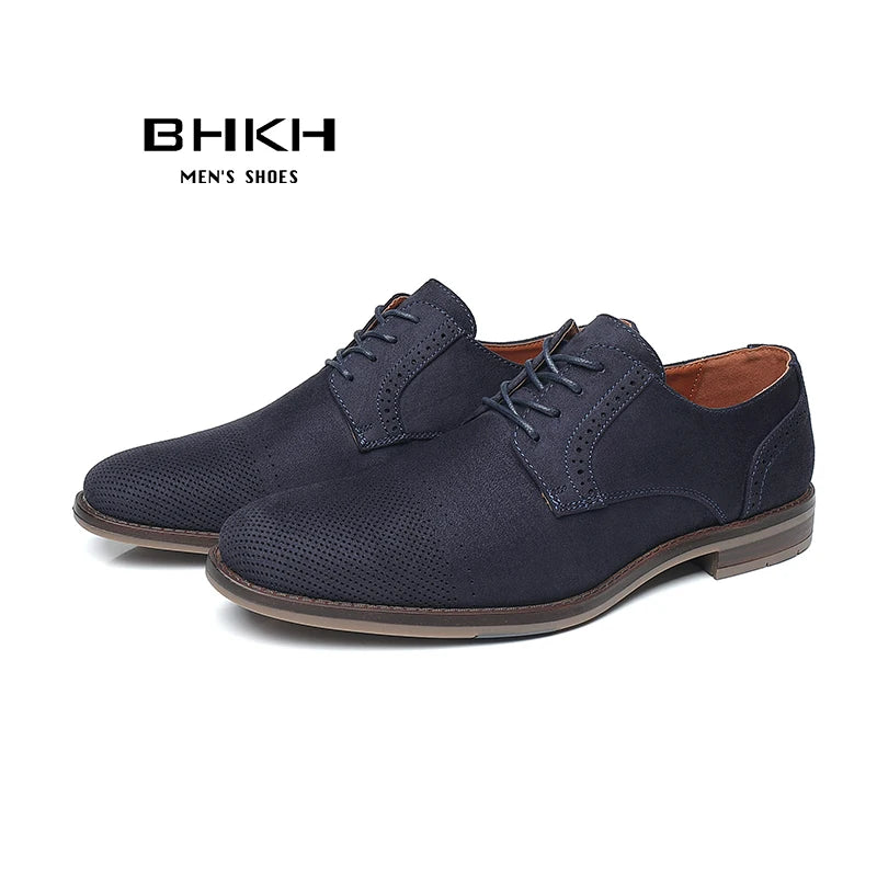 BHKH Men’s Textile Sneakers – Breathable Lace-Up for Office & Walking
