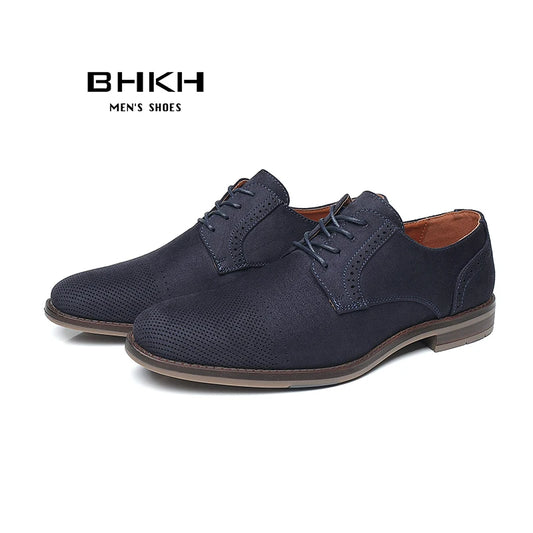 BHKH Men’s Textile Sneakers – Breathable Lace-Up for Office & Walking