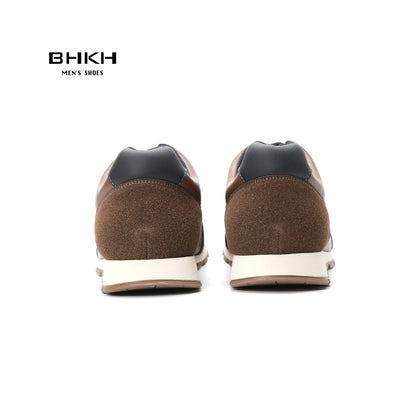 BHKH Men’s Leather Trainers – Comfortable Sneakers for Walking