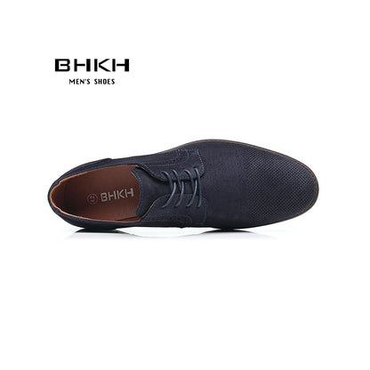 BHKH Men’s Textile Sneakers – Breathable Lace-Up for Office & Walking