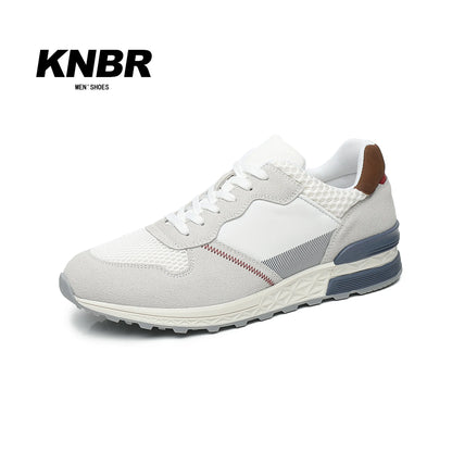 BHKH Men’s Leather Sneakers – Comfortable for Walking