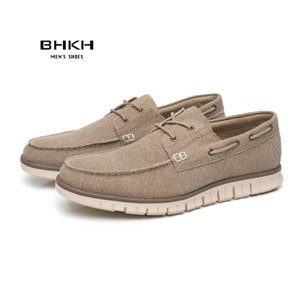 BHKH Men’s Canvas Loafers – Comfortable Smart-Casual Autumn Shoes